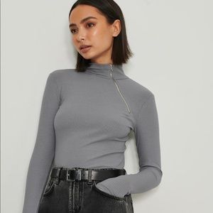 NA-KD recycled side zip sweater